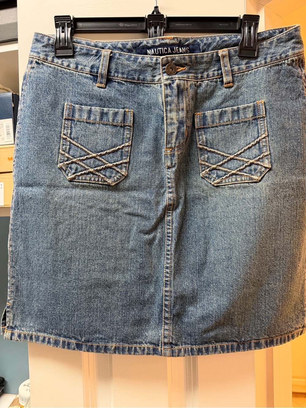 Nautica Jeans Women's Denim Skirt - Blue Size 4 - Picture 1 of 6